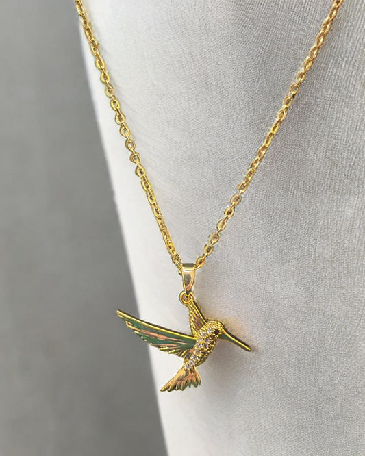 Hummingbird Gold-Plated Necklace